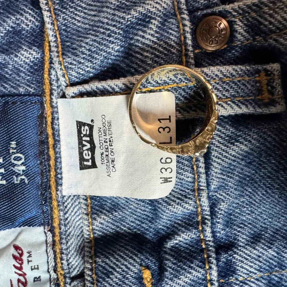 Vintage Brown Tab Levi 540 Relaxed Fit Jeans Mens 36x31 Blue Medium Wash Cotton